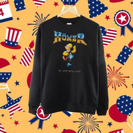 Vintage Y2K Bart Simpson Homer Live Large Rock Hard T-Shirt