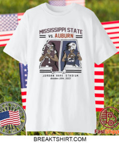 MississippI State Bulldogs Vs Auburn Tigers 2023 Game Day Matchup T-Shirt