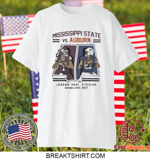 MississippI State Bulldogs Vs Auburn Tigers 2023 Game Day Matchup T-Shirt