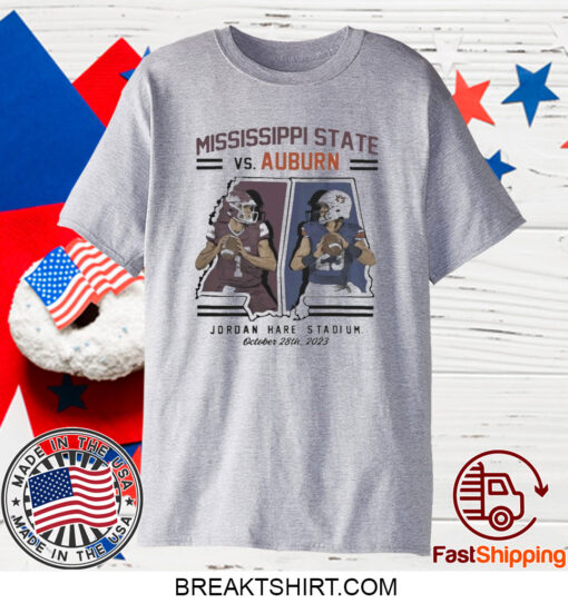 MississippI State Bulldogs Vs Auburn Tigers 2023 Game Day Matchup T-Shirt