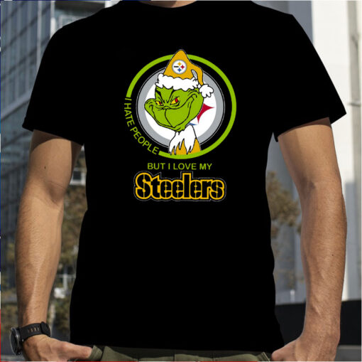 Pittsburgh Steelers I Hate People But I Love My Steeler Grinch T-Shirt