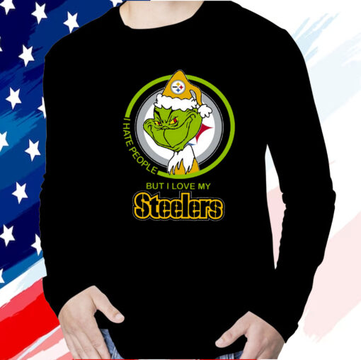 Pittsburgh Steelers I Hate People But I Love My Steeler Grinch T-Shirt