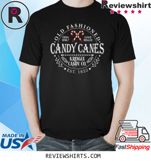 Retro Christmas Kringle Candy Co. Candy Cane T-Shirt