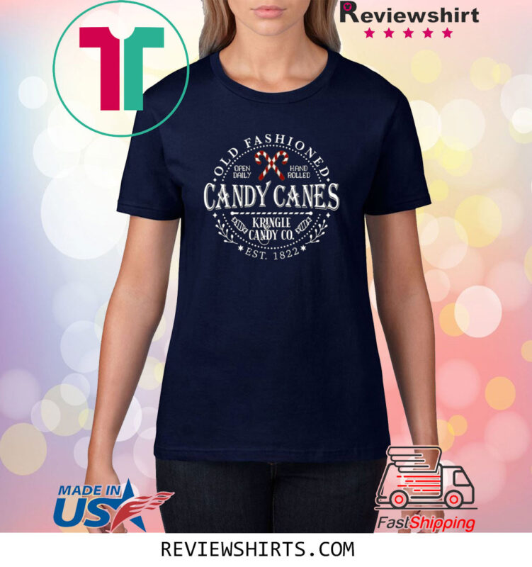 Retro Christmas Kringle Candy Co. Candy Cane T-Shirt