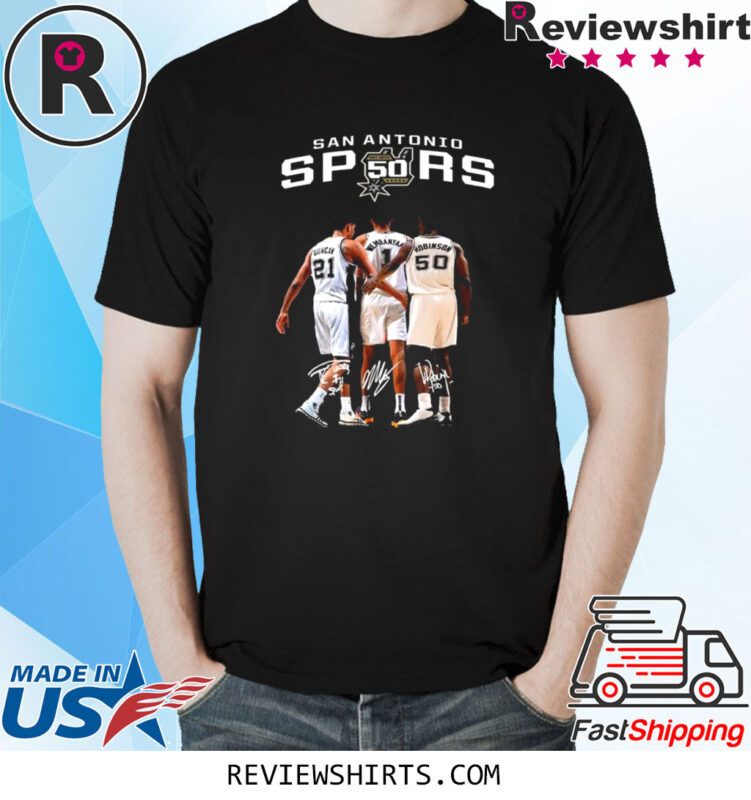 San Antonio Spurs Duncan Wembanyama And Robinson Signatures T-Shirt