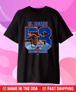 El Bombi Adolis Garcia Texas MLBPA T-ShirtEl Bombi Adolis Garcia Texas MLBPA T-Shirt