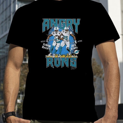 Angry Runs Dolphins Mostert And Brooks T-Shirt