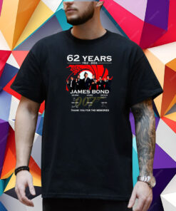 62 Years 1962 – 2024 James Bond Thank You For The Memories T-Shirt