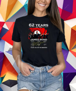 62 Years 1962 – 2024 James Bond Thank You For The Memories T-Shirt