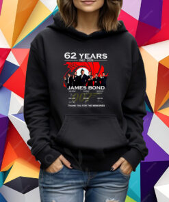 62 Years 1962 – 2024 James Bond Thank You For The Memories T-Shirt