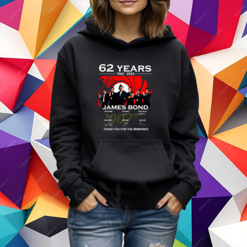 62 Years 1962 – 2024 James Bond Thank You For The Memories T-Shirt