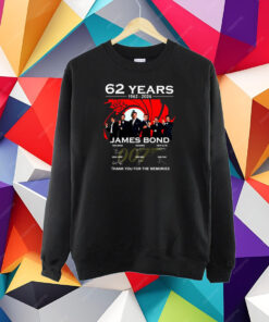 62 Years 1962 – 2024 James Bond Thank You For The Memories T-Shirt