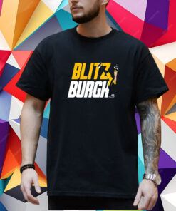 Aj Burnett Wearing Blitz Burgh T-Shirt