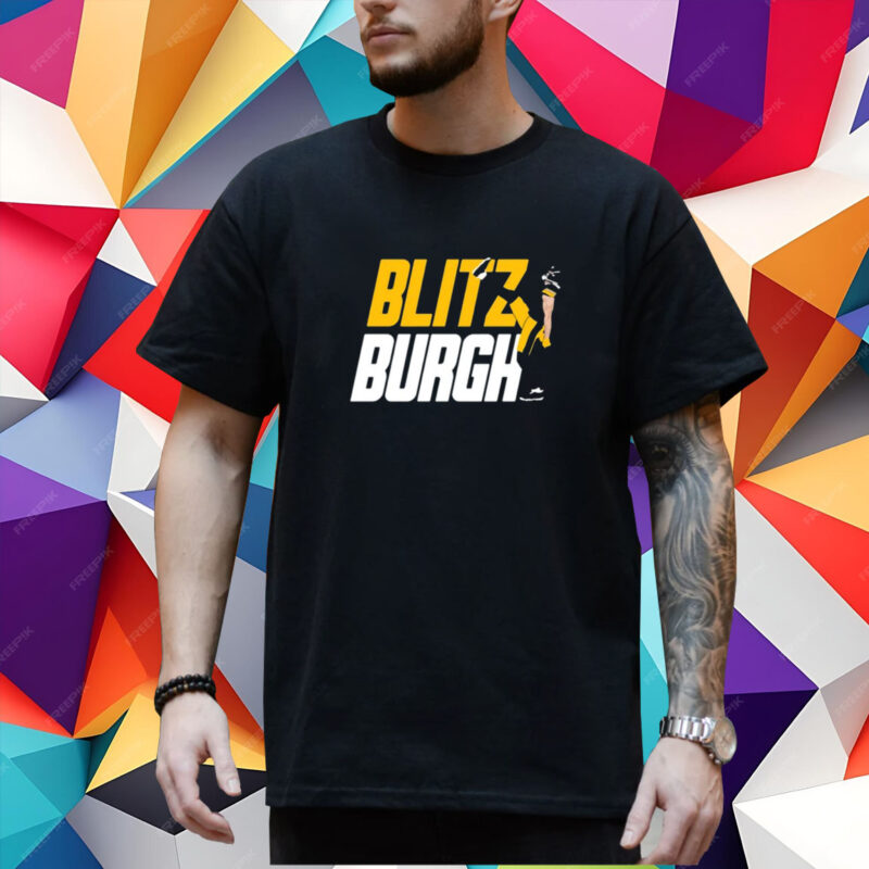 Aj Burnett Wearing Blitz Burgh T-Shirt