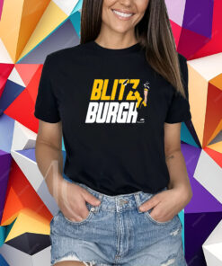 Aj Burnett Wearing Blitz Burgh T-Shirt