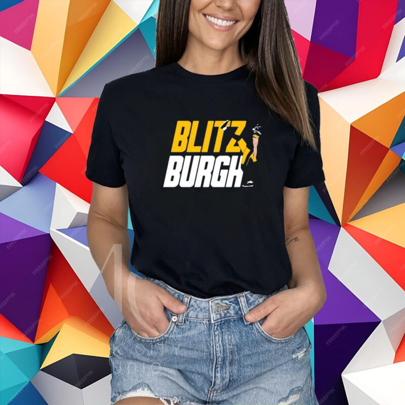 Aj Burnett Wearing Blitz Burgh T-Shirt