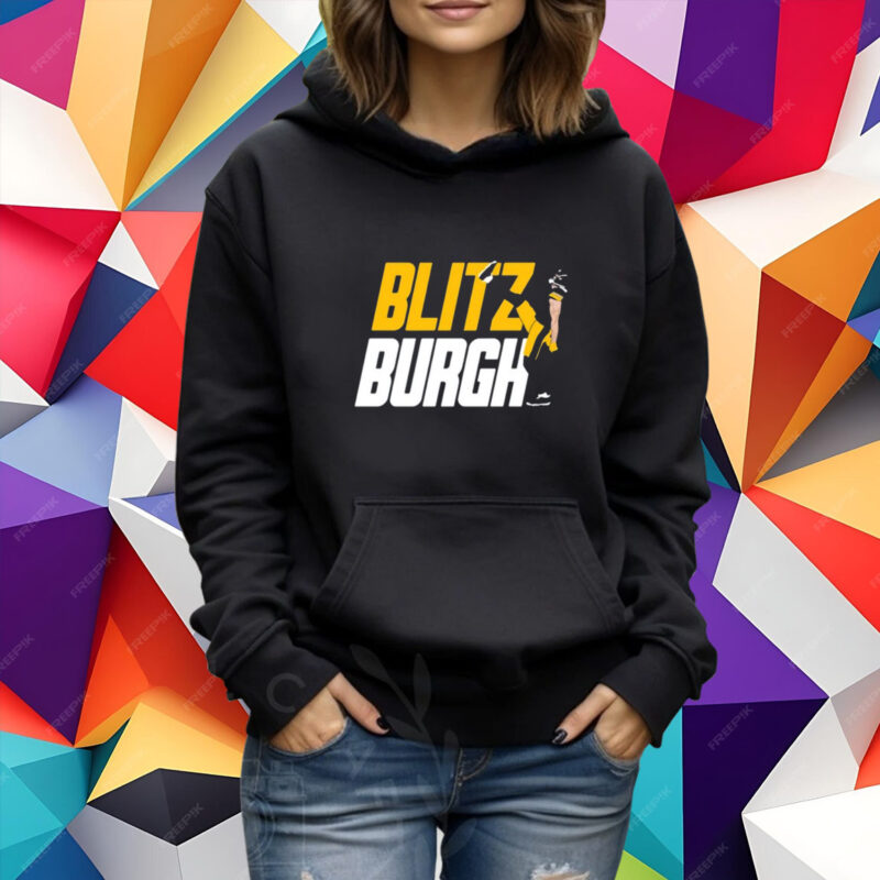 Aj Burnett Wearing Blitz Burgh T-Shirt