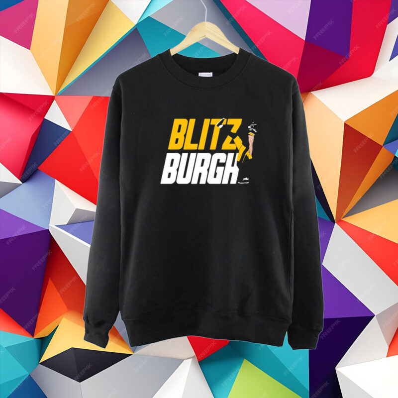 Aj Burnett Wearing Blitz Burgh T-Shirt