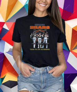 Chicago Bears Payton And Butkus And Sayers Thank You For The Memories T-Shirt