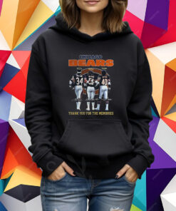 Chicago Bears Payton And Butkus And Sayers Thank You For The Memories T-Shirt