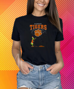 Clemson Tiger Christmas Football T-Shirt