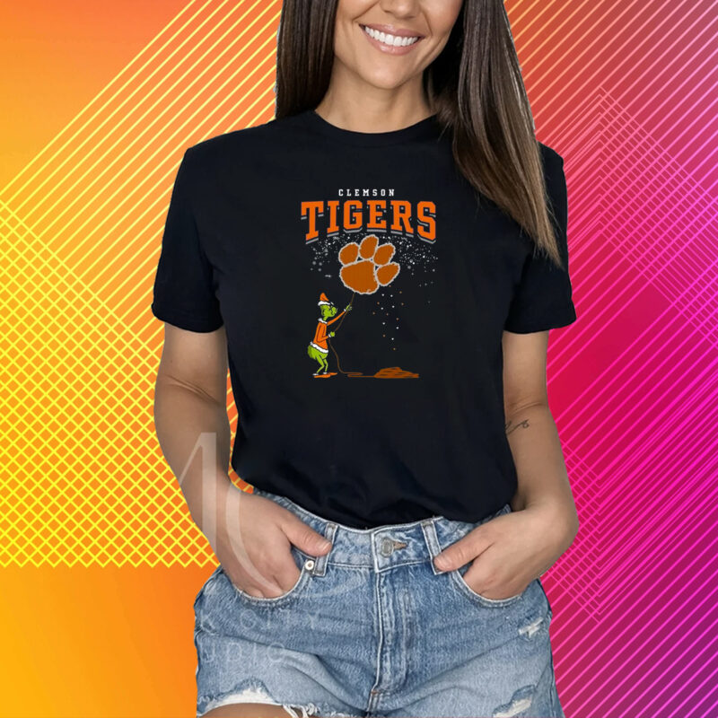 Clemson Tiger Christmas Football T-Shirt