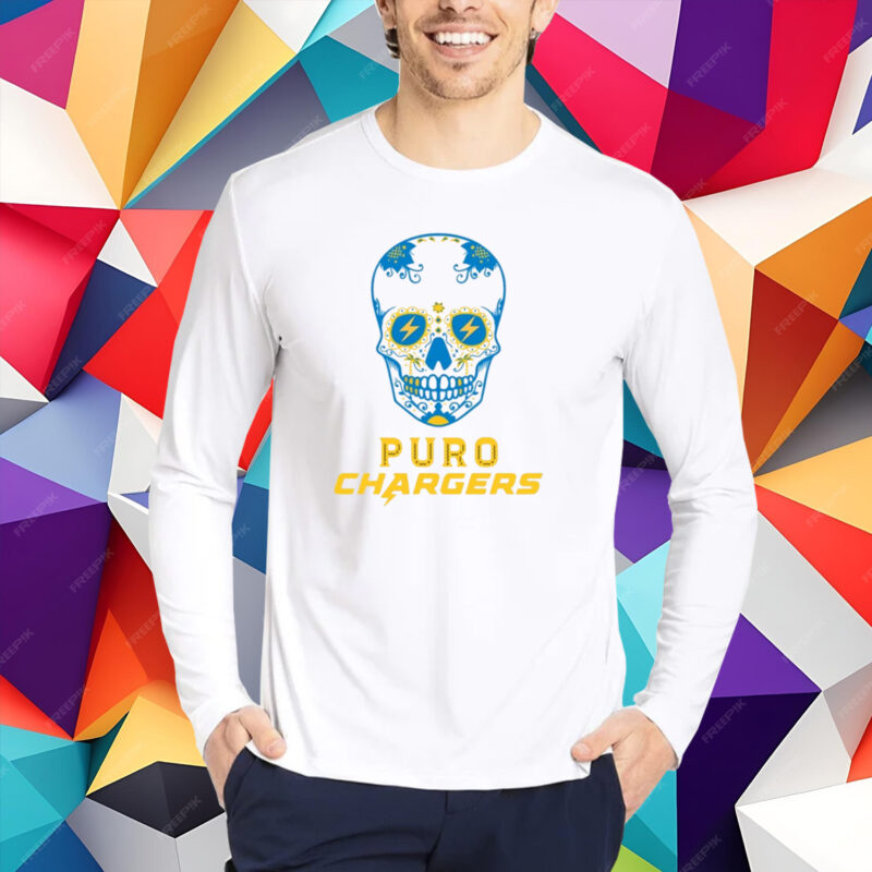 Jen Mills Puro Chargers Skull T-Shirt