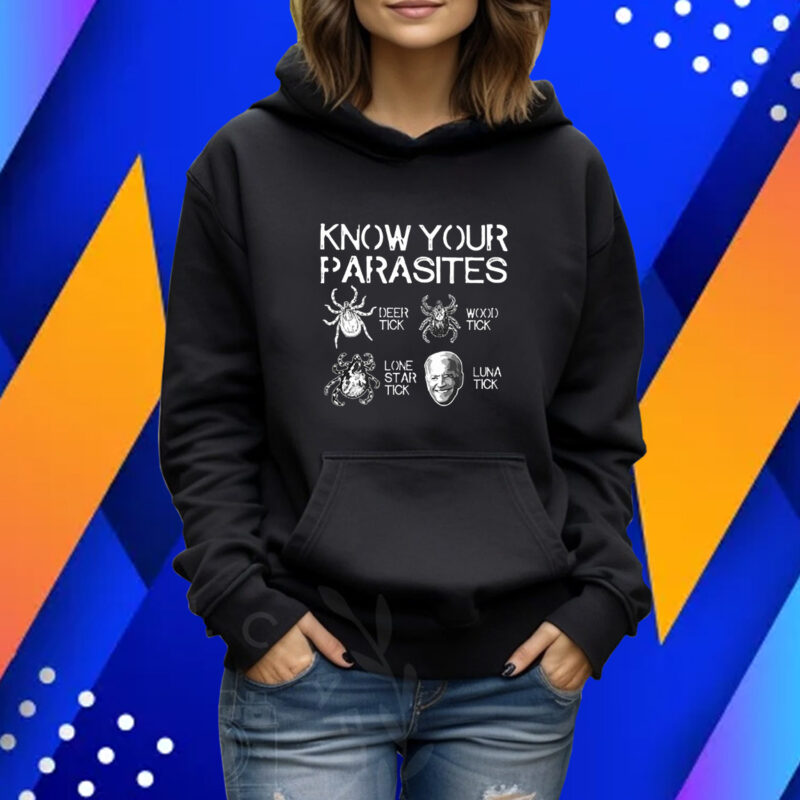 Joe Biden Know Your Parasites Deer Tick Wood Tick Lone Star Tick Luna Tick Shirt