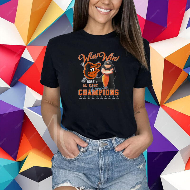 Mlb Baltimore Orioles Win Win 2023 Al East Division Champions T-Shirt