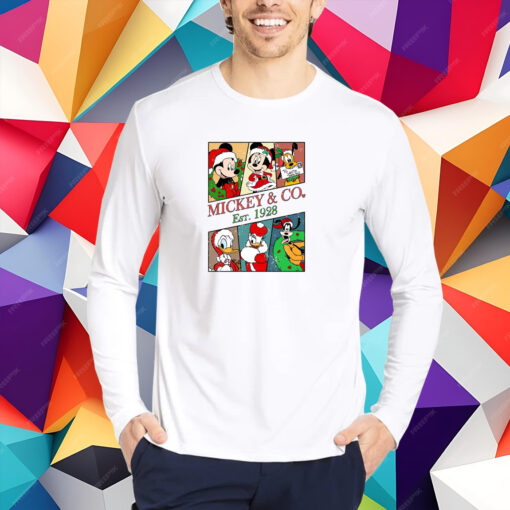 Retro 90s Mickey and Co EST 1928 Christmas Vintage T-shirt