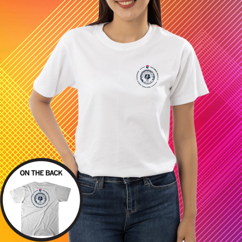 San Diego Wave FC - 2023 Shield Champs Circle T-Shirt