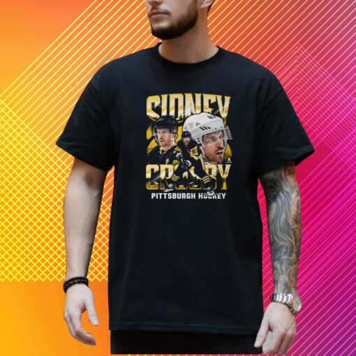 Sidney Crosby Pittsburgh Vintage Wht T-Shirt