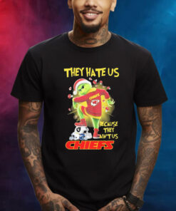 They Hate Us Because They Ain’t Us Kansas City Chief Grinch Santa Christmas Shirt
