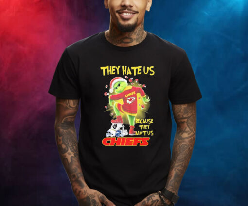 They Hate Us Because They Ain’t Us Kansas City Chief Grinch Santa Christmas Shirt