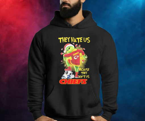 They Hate Us Because They Ain’t Us Kansas City Chief Grinch Santa Christmas Shirt