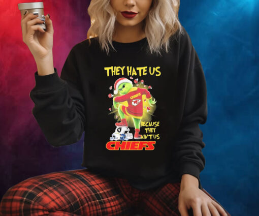 They Hate Us Because They Ain’t Us Kansas City Chief Grinch Santa Christmas Shirt