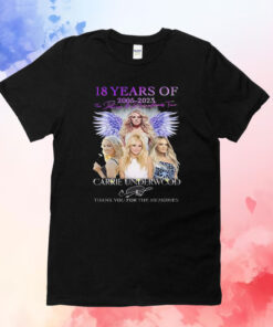 18 Years Of 2005 – 2023 Denim Rhinestones Tour Carrie Underwood Thank You For The Memories T-Shirt