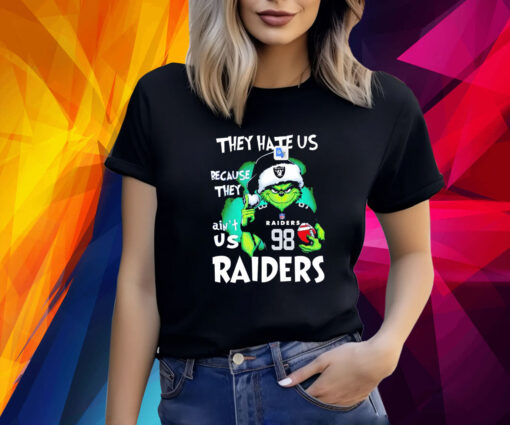 The Grinch They Hate Us Because They Ain’t Us Las Vegas Raiders Shirts