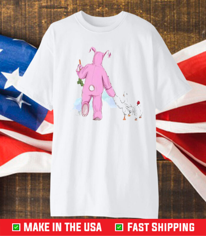 Matthew Perry Pink Bunny And Chicken Shirt