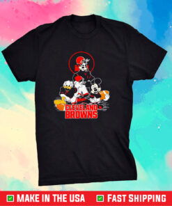 Cleveland Browns Mickey Mouse Donald Duck Goofy Football Nfl T-Shirt