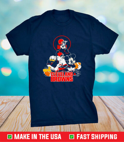 Cleveland Browns Mickey Mouse Donald Duck Goofy Football Nfl T-Shirt