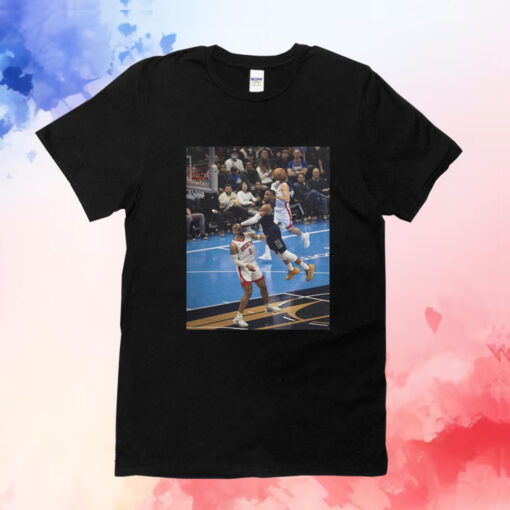 Russell Westbrook Dunk Covered Dillon Brooks Whole Face TShirt
