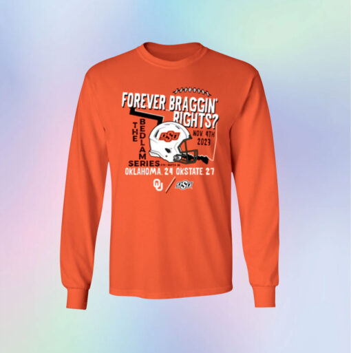 Orange Oklahoma State Cowboys vs Oklahoma Sooners 2023 Bedlam Score Shirt