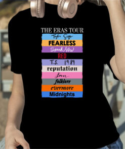 The Eras Tour Taylor Swift Fearless Speak Now Red TS 1989 Reputation Lover Folklore Evermore Midnights TShirt