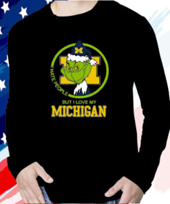 Grinch I Hate People But I Love My Michigan Long Sleeve