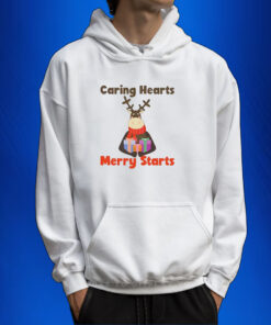 Caring Hearts Merry Starts Christmas TShirt Hoodie