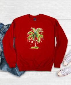 Casual Christmas Coconut Tree Ornament Sweatshirt