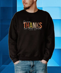 Casual Give Thanks To The Lord Printed Tee Shirt