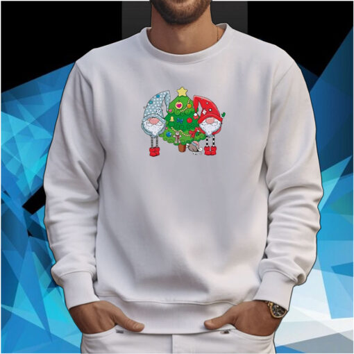 Christmas Gnomes And Tree Tee Shirt