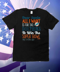 Dear Santa All I Want Is For The Miami Dolphins To Win The Super Bowl T-Shirt